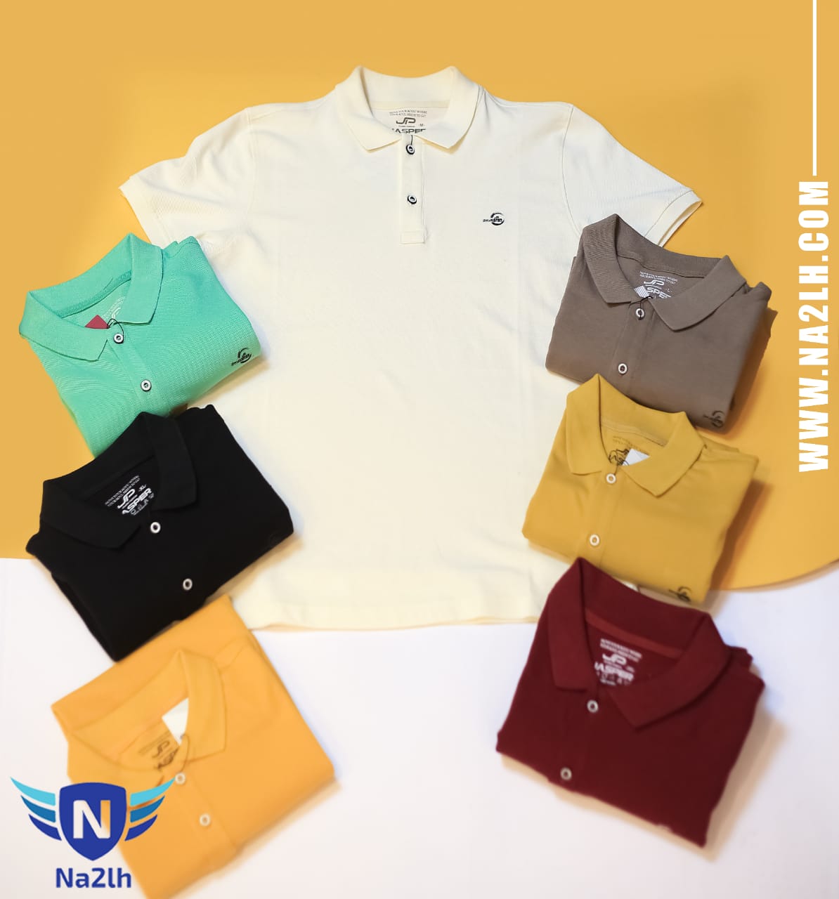 تيشيرت بولو رجالي باكمام قصيرة